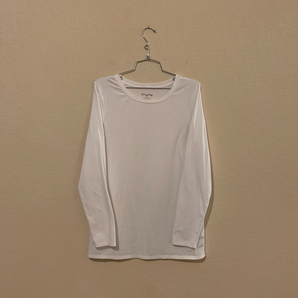 Thyme White Long Sleeve Shirt